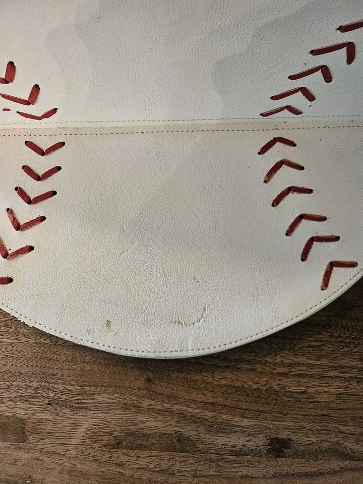 Pottery Barn Kids Vintage Leather Baseball Shelf Perfect For Kids Room, Mancave - Image 3 of 4