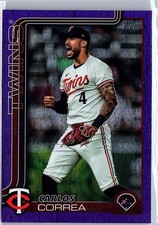 2025 Topps Series 1 - Carlos Correa #275 Purple Holofoil /250