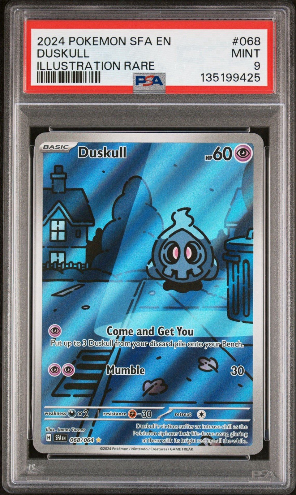 2024 Pokemon Shrouded Fable Duskull 068/064 Illustration Rare PSA 9