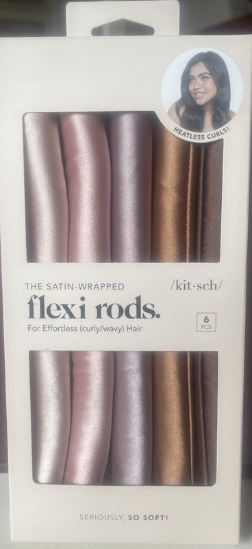 Kitch: Rosewood Satin-Wrapped flexi rods for  Curly/Wavy Hair-Brand New