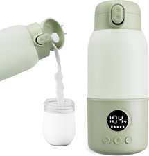Portable Bottle Warmer for Travel, 2-Min Fast Heating Baby Bottle Warmer,12.8oz