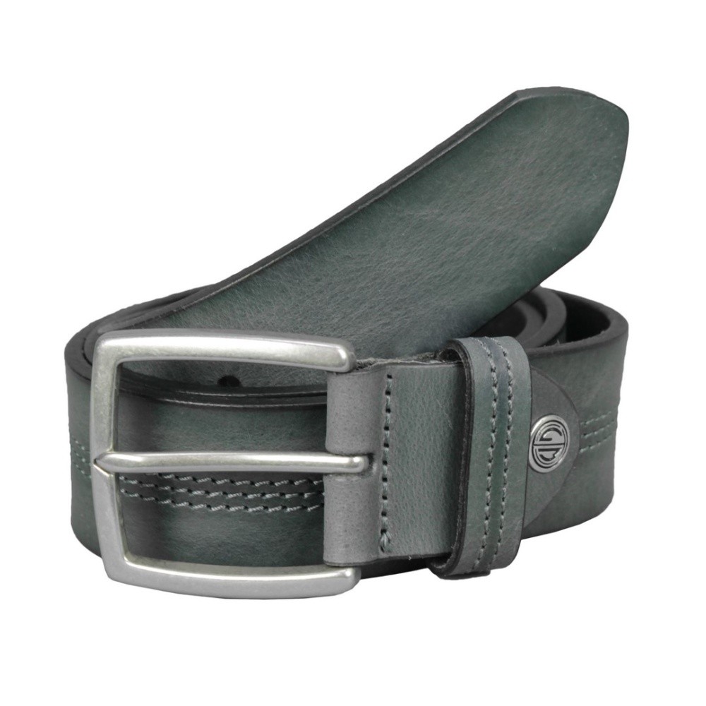 Lindenmann Men's Leather Belt Grey Quilting 1000379 Grey