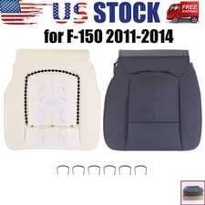 For FORD F-150 2011-2014 DRIVER BOTTOM SEAT COVER STEEL GRAY & Foam Cushion