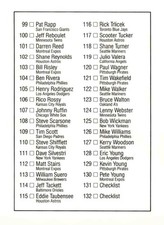 1992 DOnruss The Rookies #132 Checklist