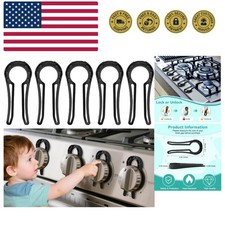 Gas Stove Knob Locks Protecting Kids and Pets; Oven Knob Covers for Child Saf...