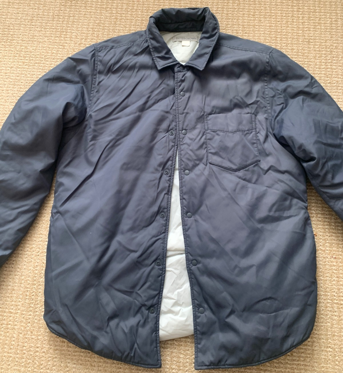 Outerknown Evolution Men’s Nylon Snap Jacket Dark… - image 1