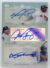 2013 Topps David Ortiz Alex Rodriguez Vladimir Guerrero Triple Auto HOFERS