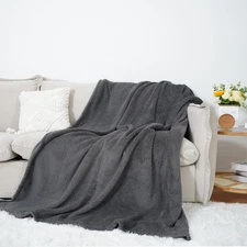 Sherpa Throw Blanket for Couch Soft Warm Thick Blanket Cozy and Warm for All Sea