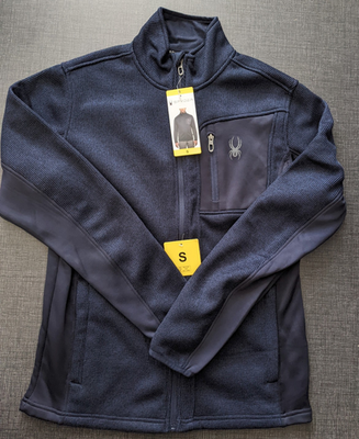 NWT Spyder Men's Full Zip Jacket Blue Small | eBay