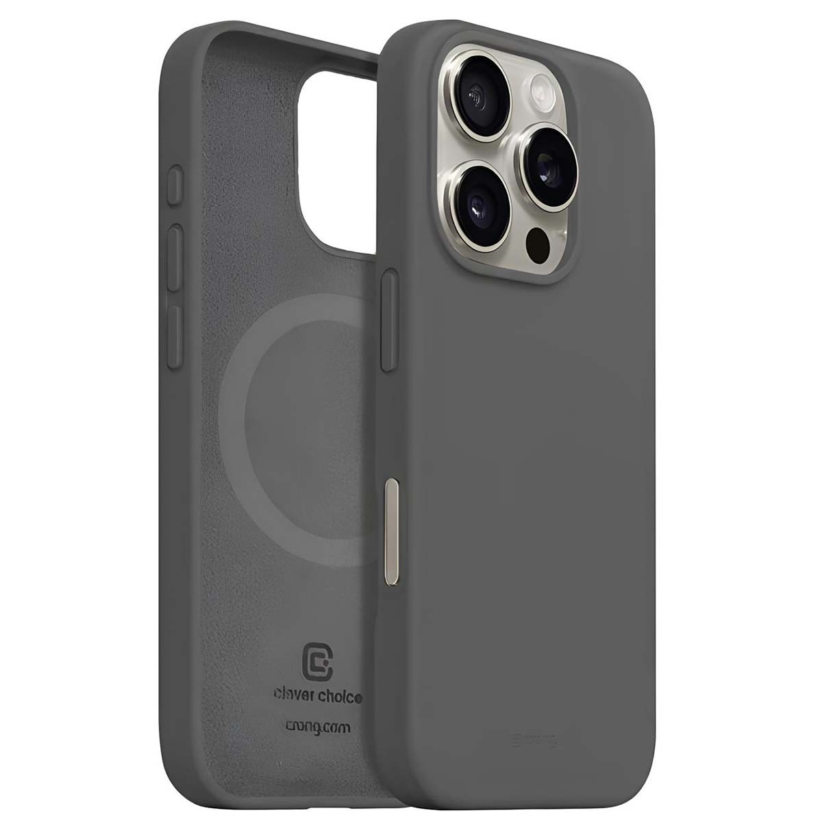 Coque antichoc iPhone 16 Pro Crong en silicone souple avec protection de caméra