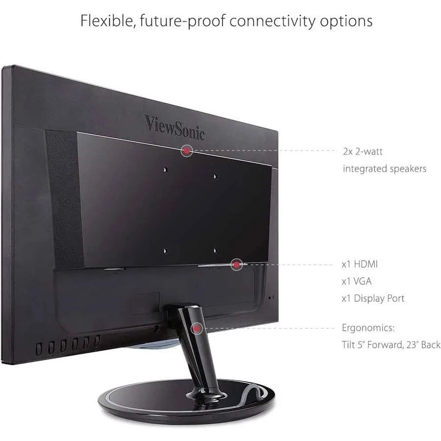 ViewSonic VX2257-mhd 75Hz 22" Monitor with DisplayPort HDMI VGA - Image 3 of 4