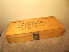 Forstner 16pc Bit Set High Carbon Steel  Carb-Tech Code No.YB16 w/ Wood Case