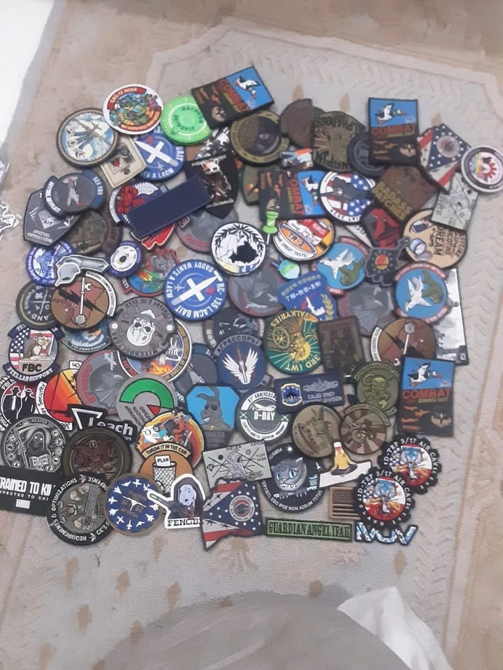 150 Random Mix Vintage Embroidered Patches Sew On / Iron On Lot DIY Clothing - Image 4 of 4