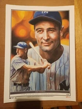 Topps Lou Gehrig Game within the Game 10x 14 Print 4/99 Jersey # Paul Jennis