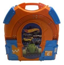 Hot Wheels Portable Foldable Slot Car Racetrack Set 2 cars 2 remotes Tested