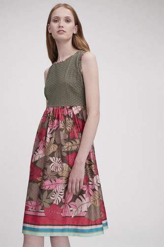 Abito donna GIULIA VALLI abito donna fantasia cotone vestito vestitino  dress 20 | eBay