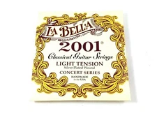 La Bella Guitar Strings Light Tension Silver Plated Wound Classical 2001