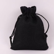 UK 50x Faux Linen Gift Drawstring Bags Solid Jewelry Storage Bag gift Pouch New