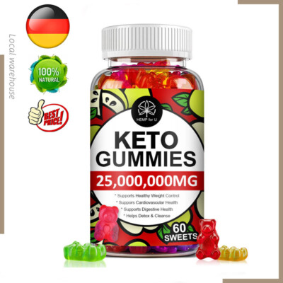DE 60pcs Keto Gummies for Weight & Fat Loss, Belly Fat Burner