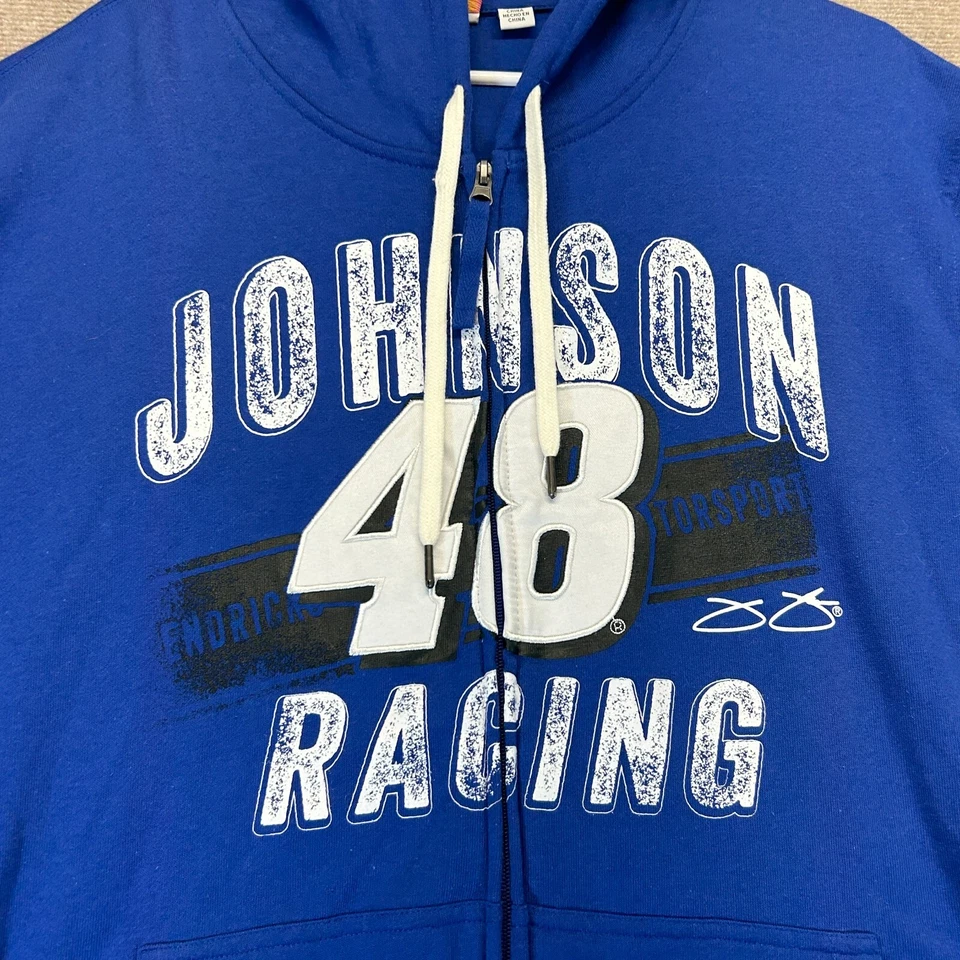 NASCAR Jimmie Johnson Racing Sudadera con Capucha Para Hombre 2XL Azul #48 Cremallera Completa G-III NUEVO Foto 2 de 4