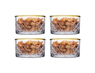 Pasabahce 530040 Timeless 4er Packung Schale Knabberschale Cerezlik, Glas