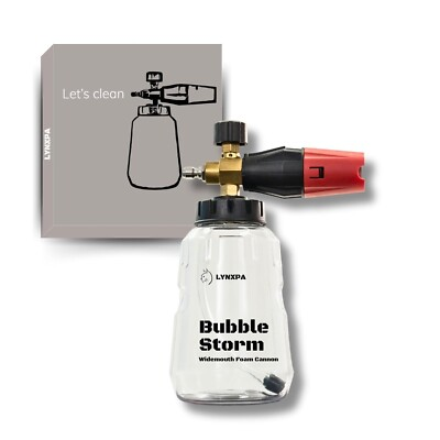 #ad Bubble Storm Premium Foam Cannon for Pressure Washer Wide Mouth Adjustable ... $50.31