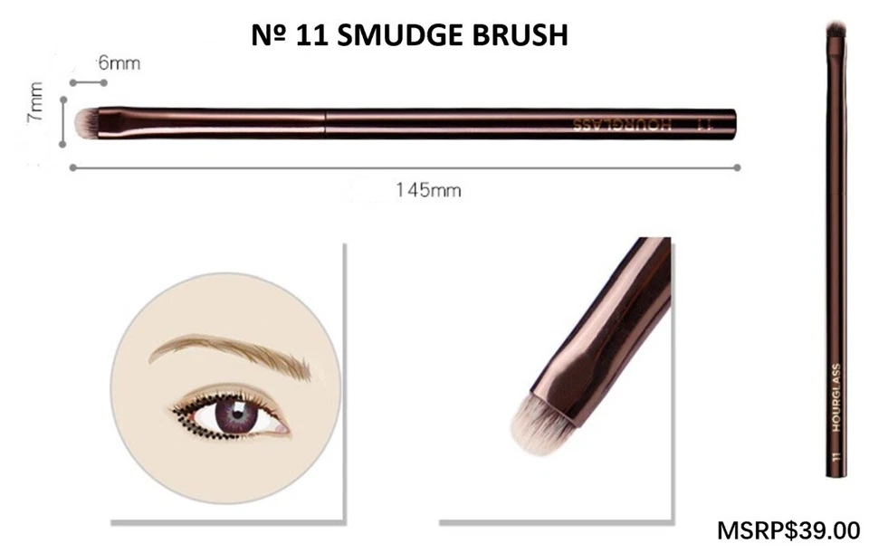 Cepillo cosmético para manchas de sombra de ojos HOURGLASS No. #11 - Precio de venta sugerido por el fabricante $36 - 100 % auténtico Foto 4 de 4