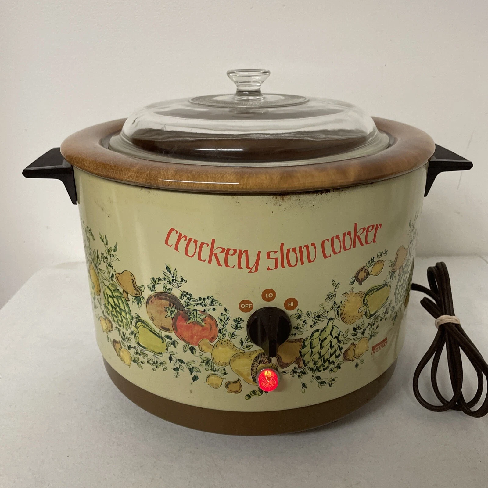Vintage Electric Slow Cooker - Crockery Slow Cooker - 5.5 Quart - TESTED