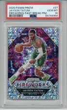 2020 PANINI PRIZM PRIZM FIREWORKS FAST BREAK PRIZM JAYSON TATUM PSA 10 LOW POP