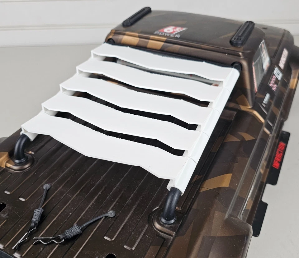 Custom ARRMA Infraction 1/7 Street Bash Truck Louvers - Muscle Car Aesthetic - Image 2 of 4