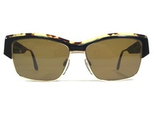 Vintage Vogue Sunglasses VO2006 W714 Black Brown Clear Square with Green Lenses