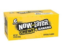 5x Packs Now And Later Chewy Banana Candy 6 Pieces Per Pack Free Shipping
