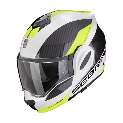 Scorpion EXO-Tech Evo Modularhelm Team, weiß-neongelb, Gr. S (55/56), SALE!