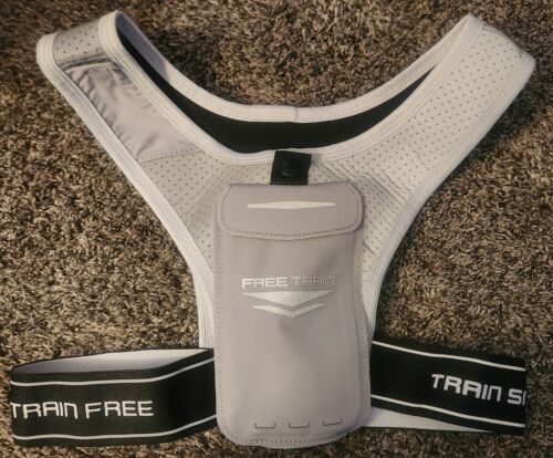 Freetrain Running Vest Adjustable V1 Mobile Phone Holder One Size Gray Silver