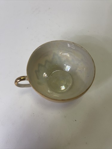 Taza de lustre vintage japonesa melocotón. - Imagen 2 de 11