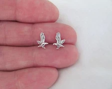 Sterling Silver 11mm eagle with Hypo-Allergenic Post stud earrings.