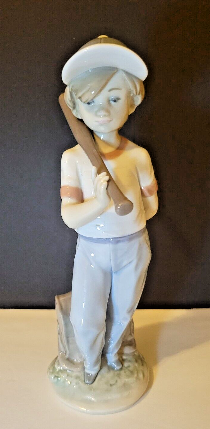 Lladro 7610 Can I Play? Boy with Baseball Bat Vintage Figurine eBay