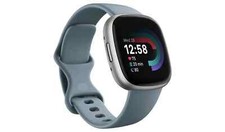 Fitbit Versa 4 40mm Platinum Aluminum Case with Waterfall Blue 