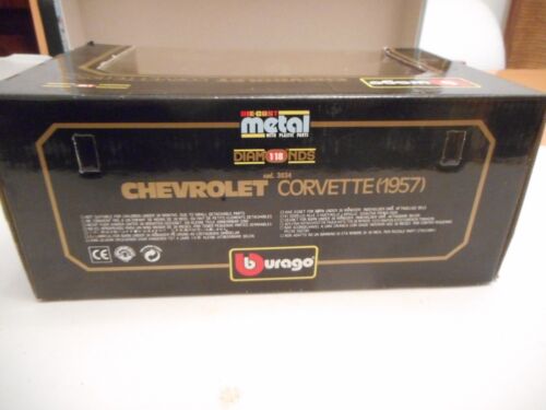 Bburago cod 3034 Chevrolet Corvette (1957) Red 1:18 + box - Picture 8 of 11