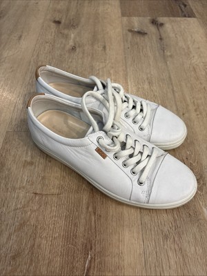 ECCO Soft - Women's Casual Leather Tennis Shoes -  Size 9 EU 40 - White