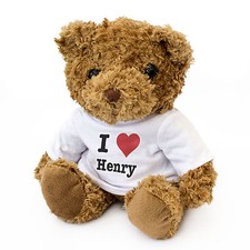 NEW - I LOVE HENRY - Teddy Bear Cute Cuddly Gift Present Birthday Valentine Xmas