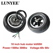 10Inch Brushless Gearless Hub Motor Front Wheel Kit  Electric Bike Scooter Motor