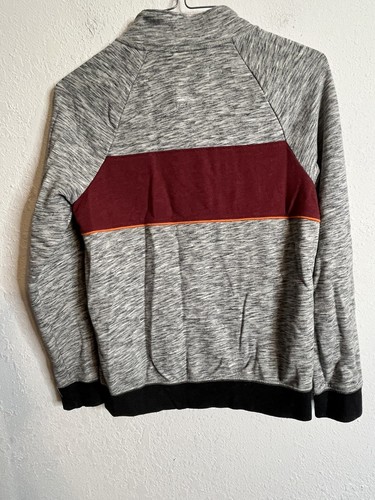 Jacket Boys Med 10-12 Athletic Zip Closure Black & White W/Burgundy Cat & Jack - Picture 5 of 5