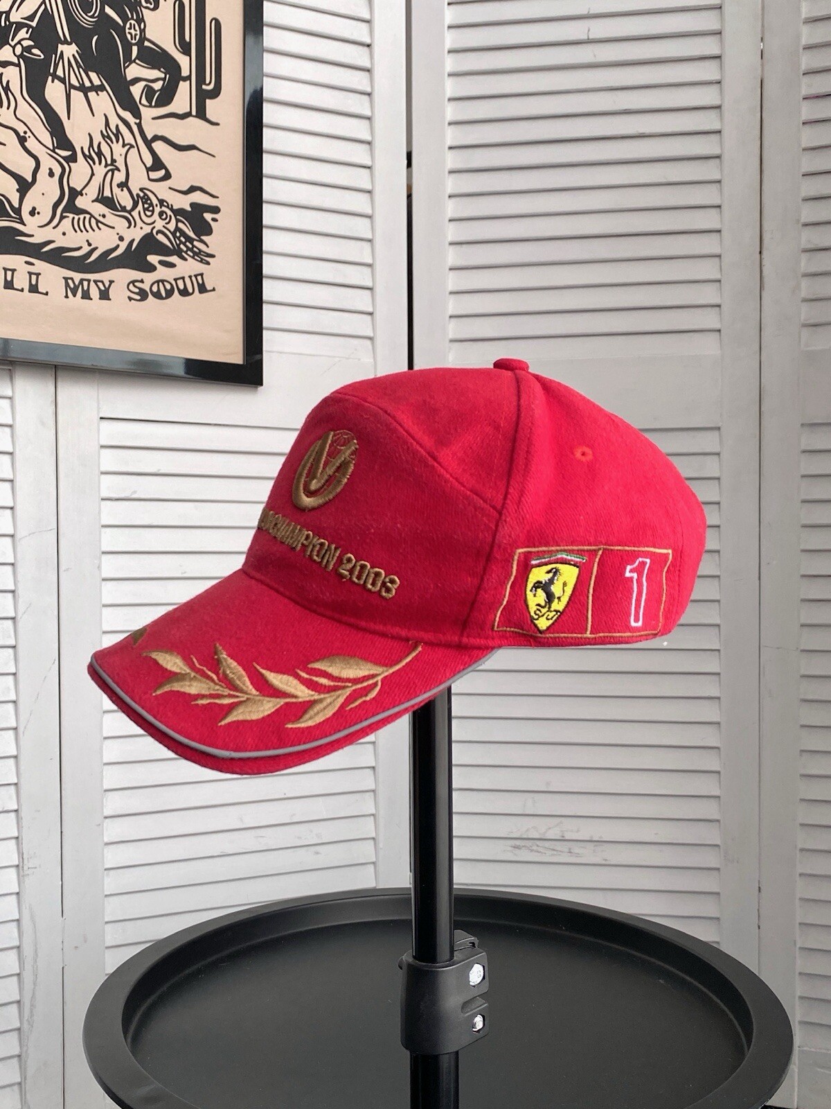 Vintage 00s Ferrari F1 World Champion Racing 5 Panel Hat Cap