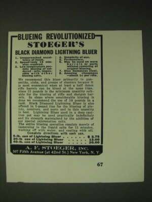 1936 A.F. Stoeger Black Diamond Lightning Bluer Ad