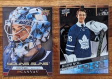 2020 21 Upper Deck Joseph Woll Young Guns Lot! Base And Canvas #208 & C222