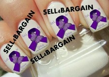 Rock the Purple Ribbon Lymphoma Hodgkins All Cancer AwarenessNail Art Decals