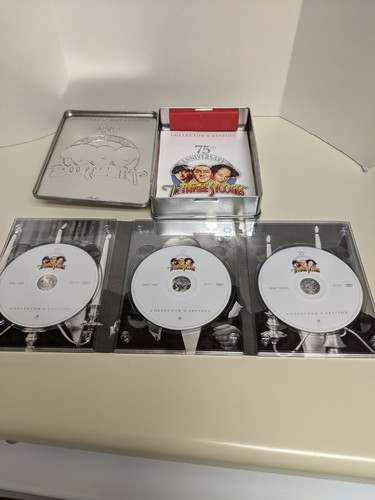 The Three Stooges 75th Anniversary Edition 3 DISC SET COLLECTORS TIN w/ Booklet. - Picture 11 of 11