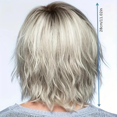 Synthetic Hair Grey Wig for White Women Short Curly Wigs for Daily - Picture 15 of 24