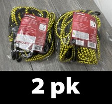 2pk Husky Adjustable Cargo Net Cord w/Hooks Max Stretch 9-1/4 ft W x 10-3/4 ft L